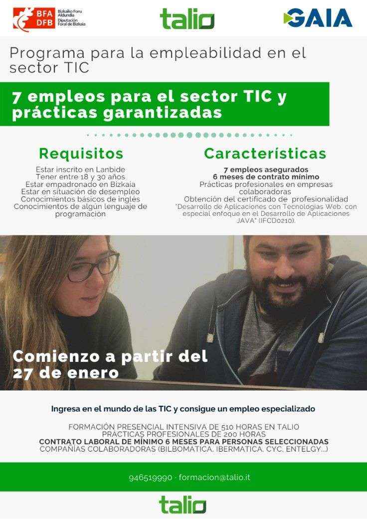 Talio oferta 7 oportunidades laborales en el sector IT
