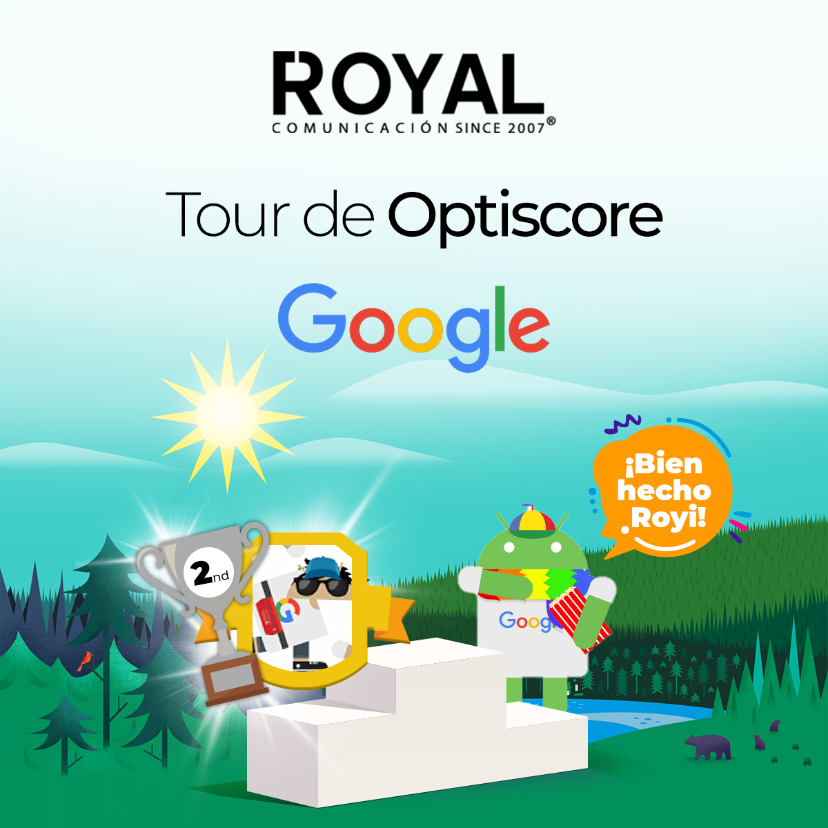 Royal Comunicación consigue el 2º puesto en el "Tour de OptiScore" organizado por Google