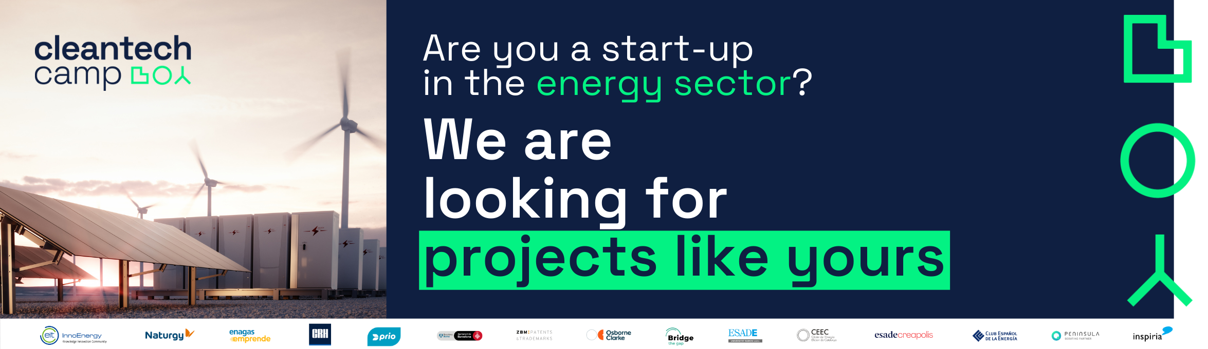 EIT InnoEnergy, Naturgy, Enagás Emprende, CRH y PRIO impulsan la 6ª edición de Cleantech Camp