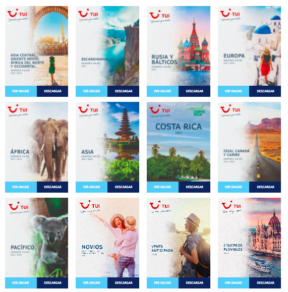 TUI refuerza su programación para 2021-2022 publicando nuevos catálogos de grandes viajes y monográficos