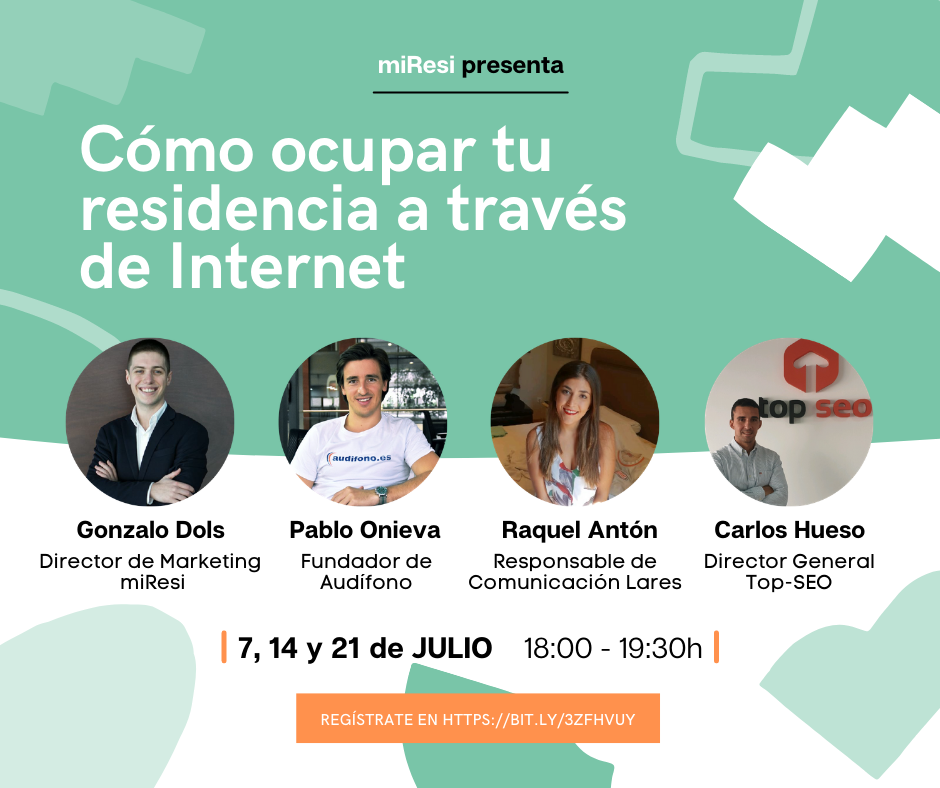 miResi convoca un encuentro digital para ayudar a las residencias de mayores a ocupar sus plazas