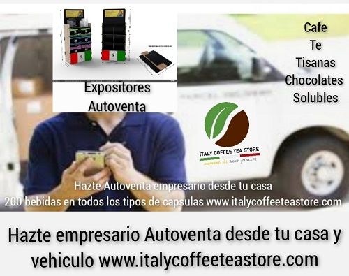 Negocio propio sin invertir: autoventa con expositores de venta de cápsulas, café, té, tisanas y chocolates