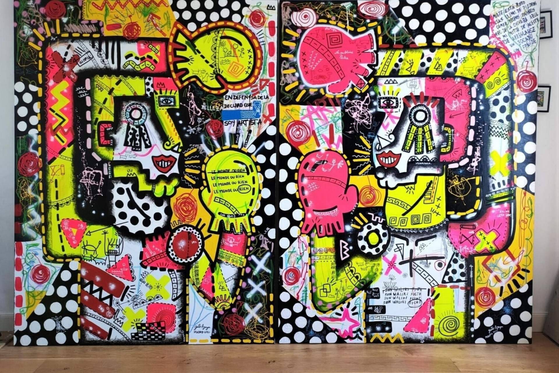 Crear arte con pop art, street art & antique cultures, la combinación entre lo histórico y contemporáneo en la obra del artista Guto Ajayu