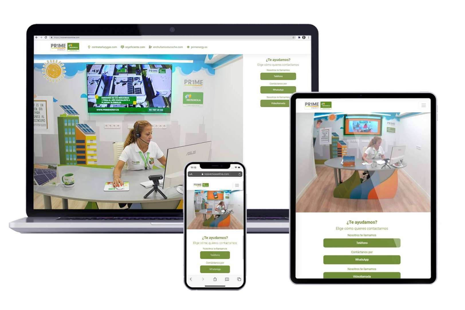 Nos vemos online, el servicio de atención virtual en directo inclusivo de Prime Energy