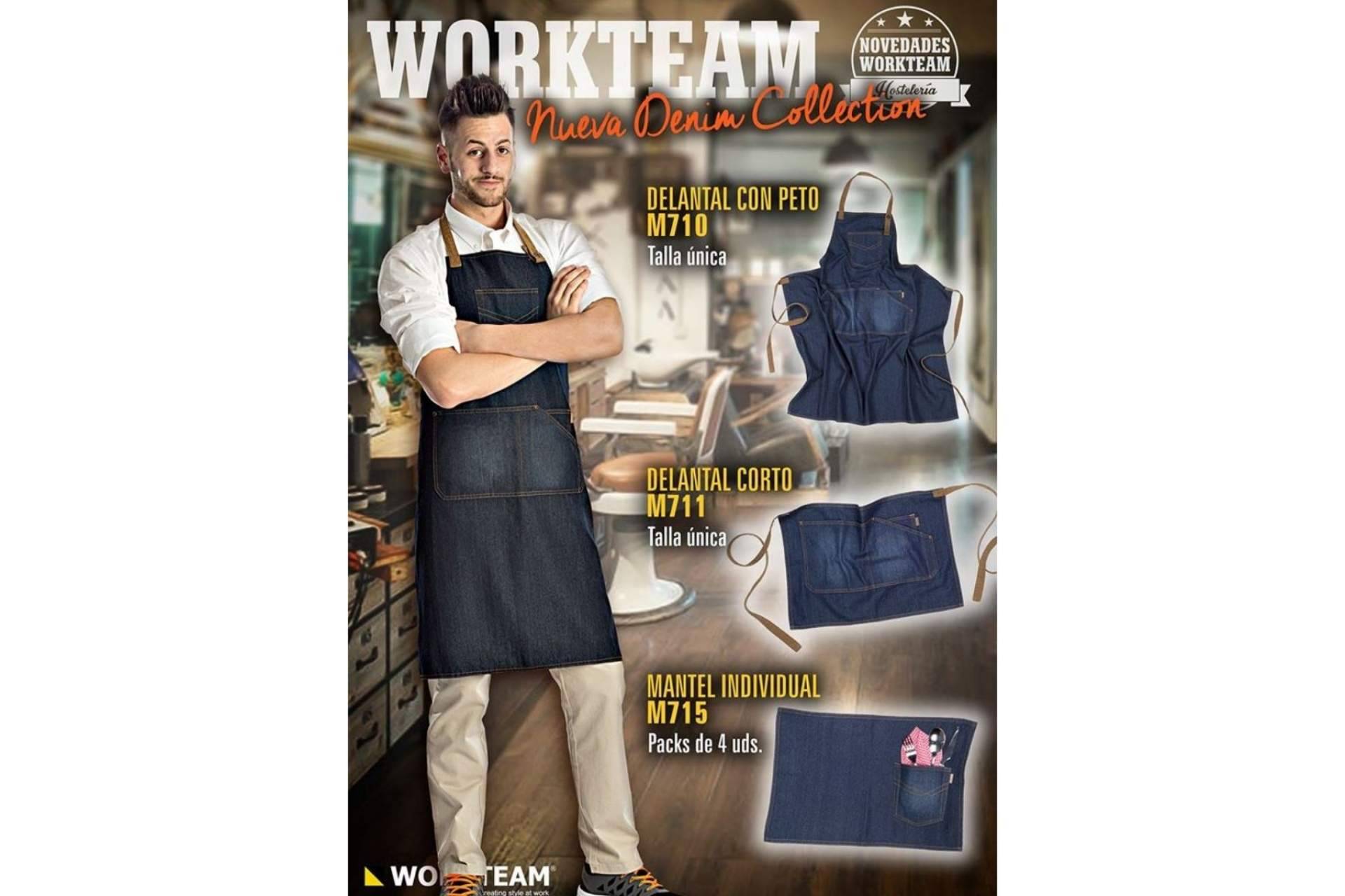 Los delantales vaqueros de Workteam, disponibles en Promofactory