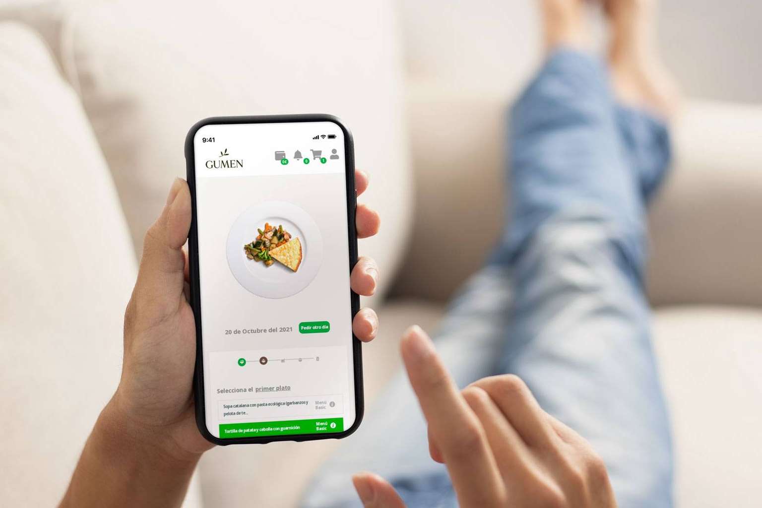 Gumen ofrece comida saludable a domicilio para ahorrar dinero y tiempo