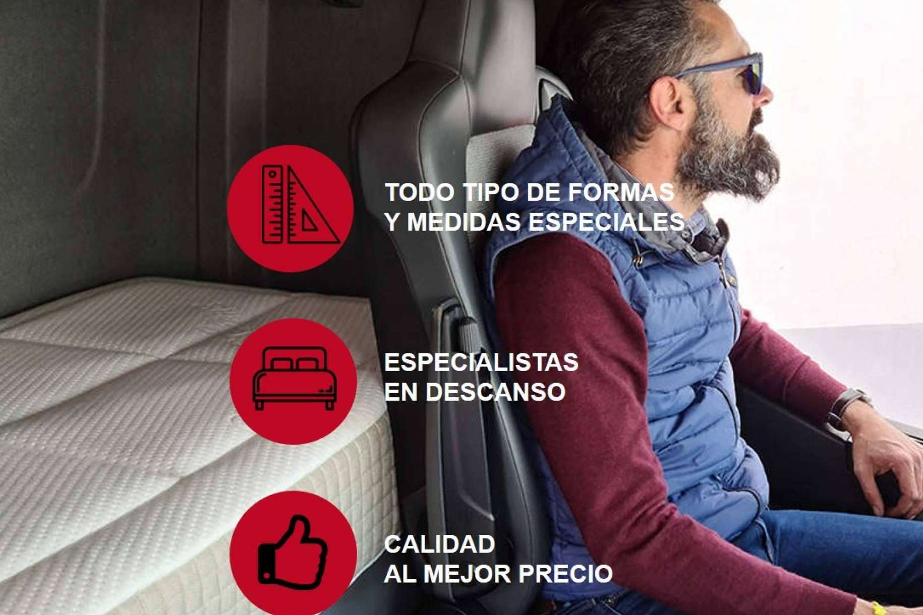 Descubrir la línea específica de colchones de camiones para cualquier marca y modelo de camión que ofrece SoloDuerme