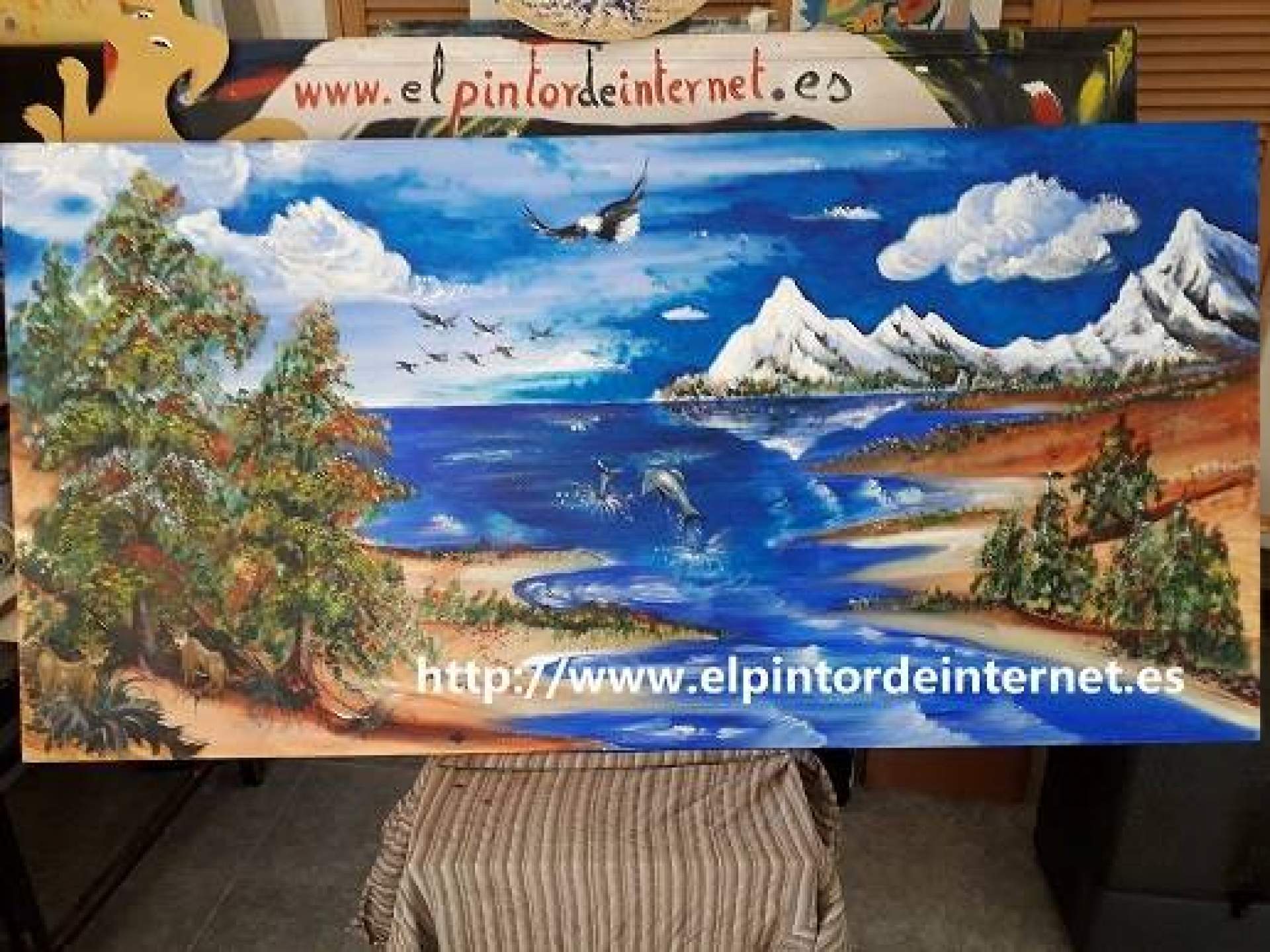 Miguel Estaña es un artista que vende sus obras y ofrece un taller en braille en su página web El Pintor de Internet