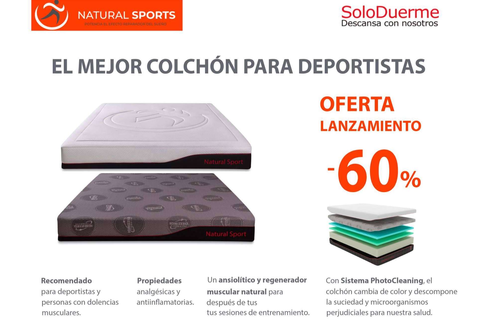 SoloDuerme desarrolla un colchón altamente tecnológico especial para deportistas con efectos antiinflamatorios, analgésicos y regeneradores a nivel muscular