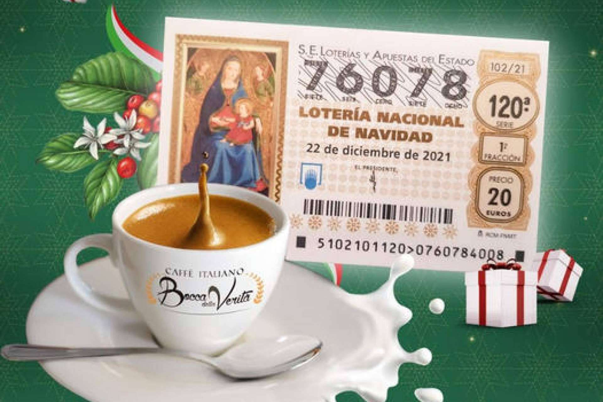 Los décimos de la Lotería de Navidad que regala Bocca Della Verità
