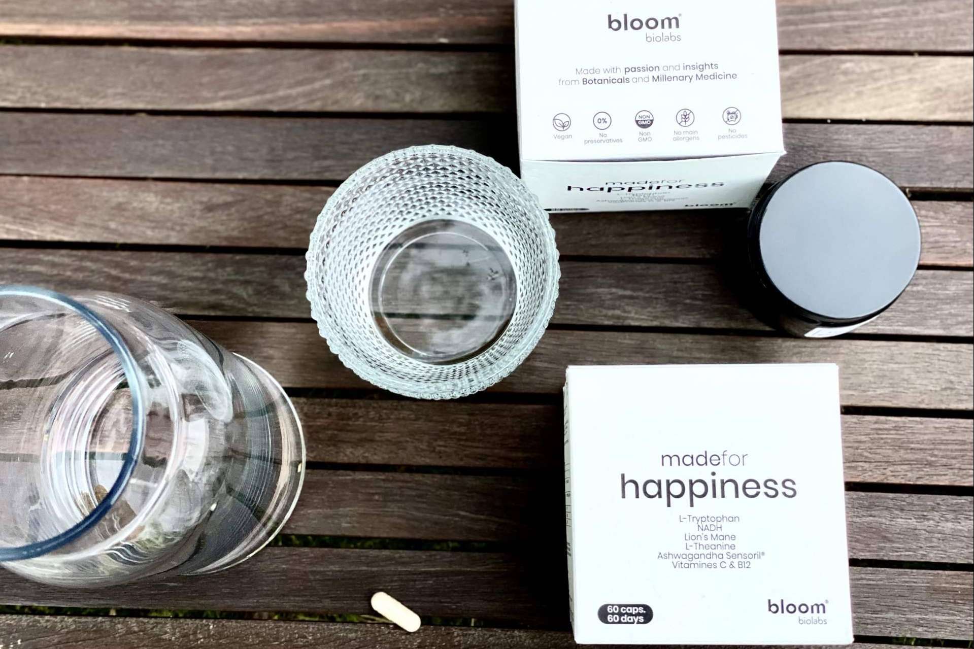 El suplemento de lujo que ayuda a despejar la mente y ser más feliz, Made for Happiness de Bloom Biolabs