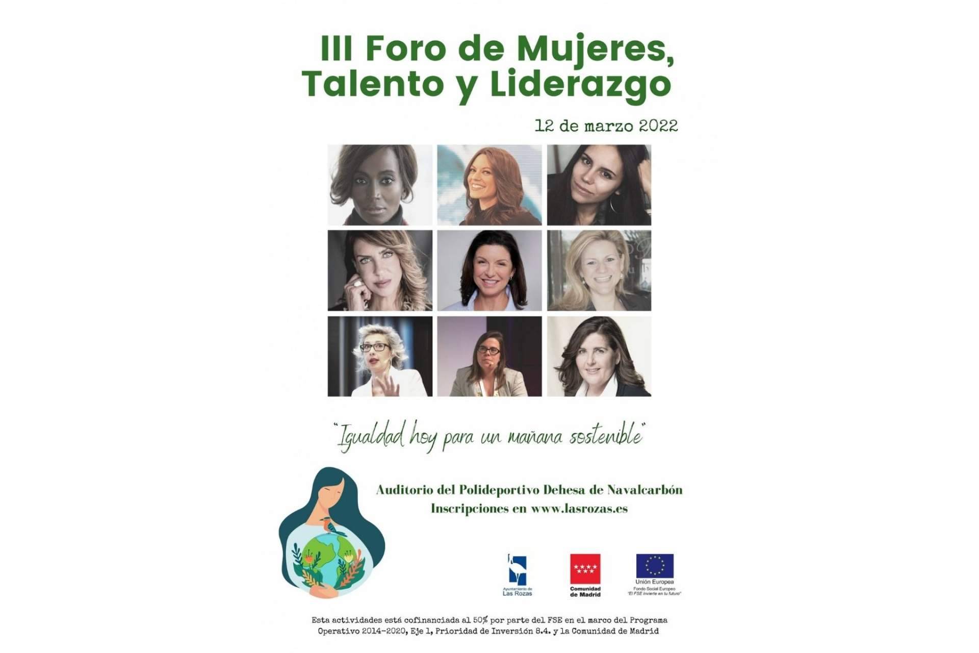 El sábado 12 de marzo se celebrará el III Foro de Mujeres, Talento y Liderazgo del Ayuntamiento de Las Rozas