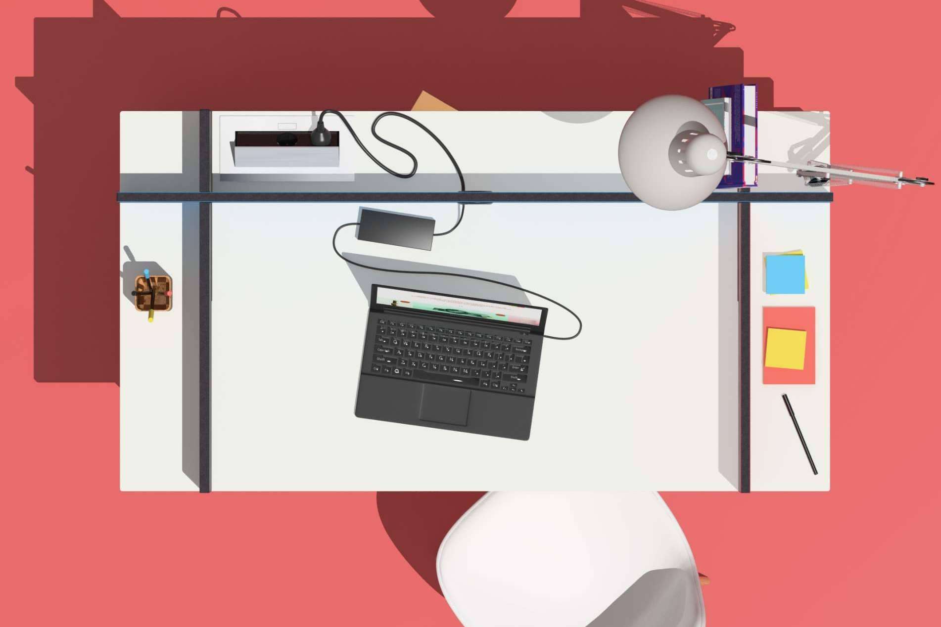 Escritorio sin tornillos fabricado por Gauzak Estudio