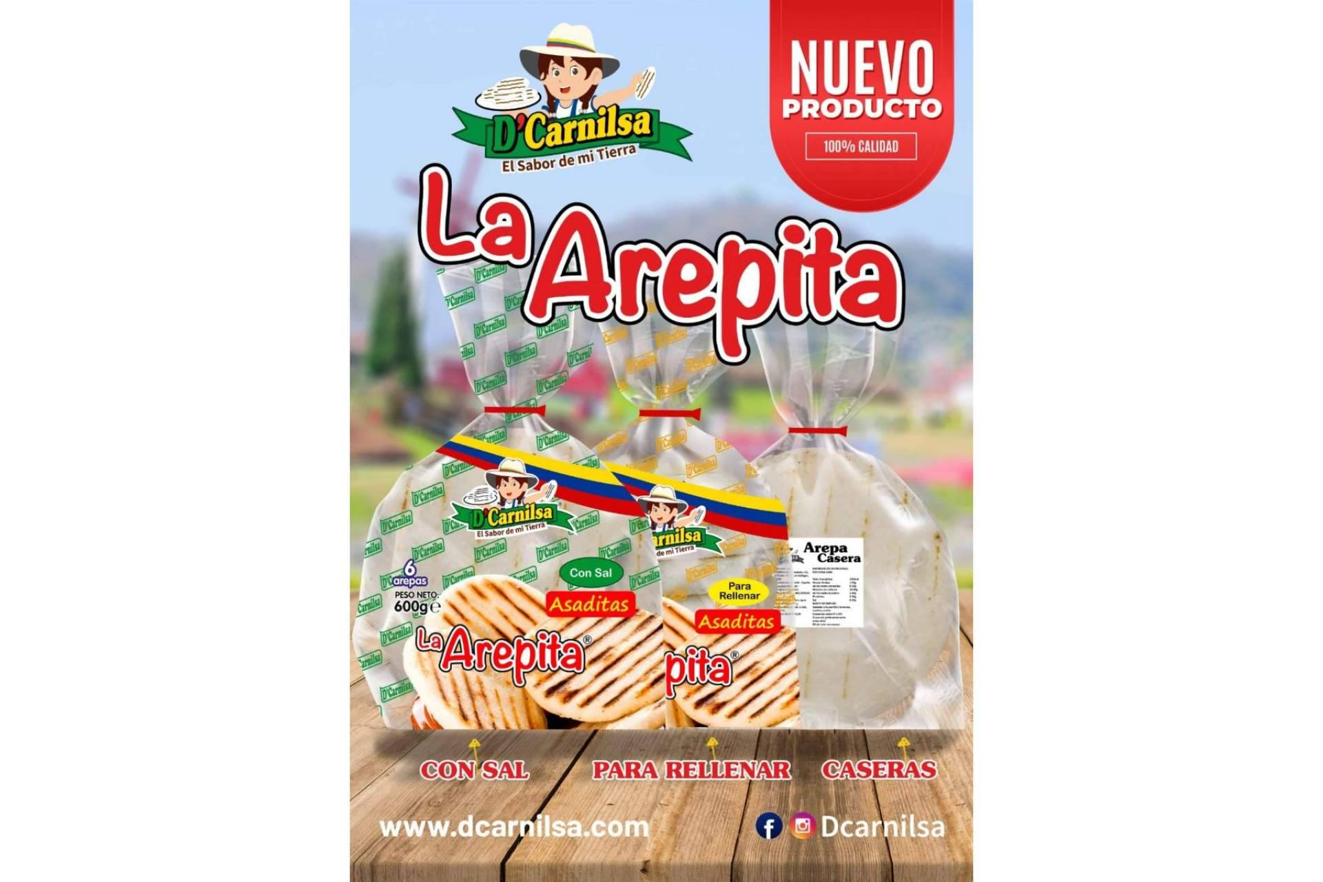 Comprar la auténtica arepa colombiana en D’Carnilsa, lista para ser rellenadas y consumida