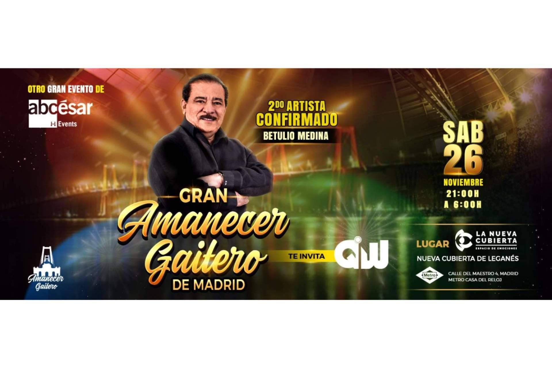 Betulio Medina vuelve al Gran Amanecer Gaitero de Madrid