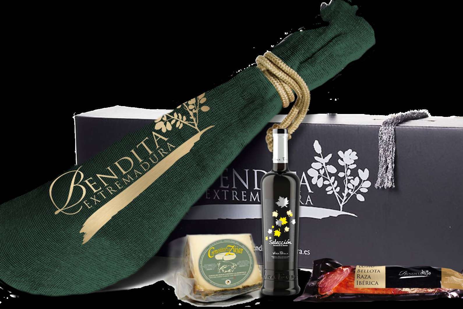 Cestas gourmet con gran variedad de productos, de la mano de Bendita Extramadura