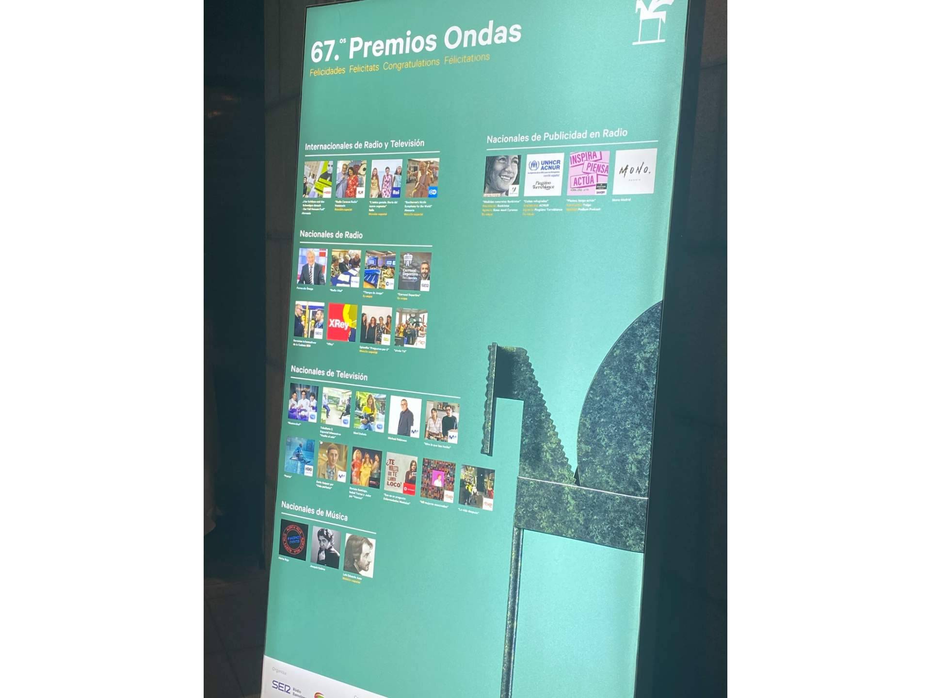 Área Jurídica Global se encuentra entre los patrocinadores oficiales de los Premios Ondas 2022