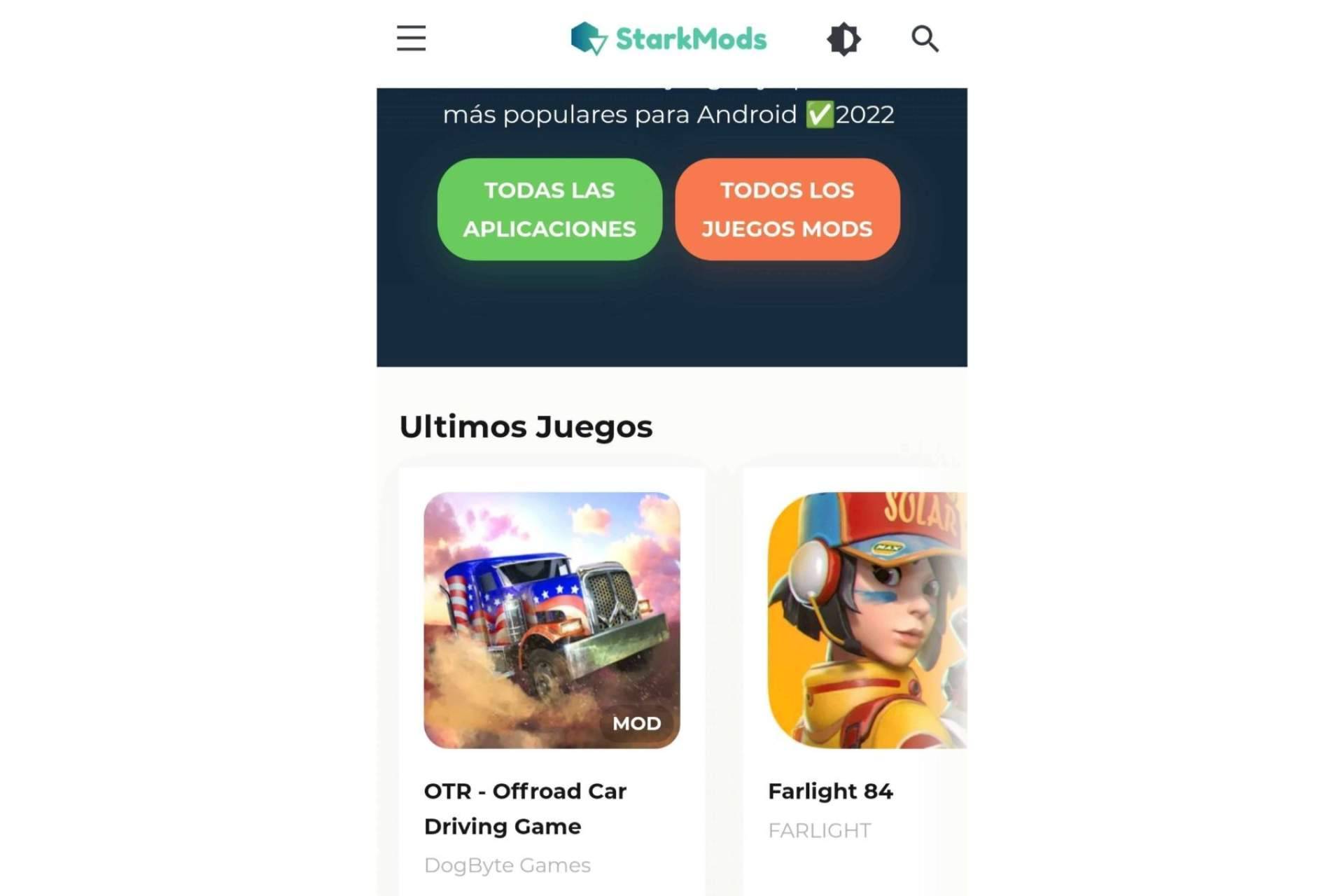 Nuevas apps y juegos para Android cada día en la plataforma StarkMods