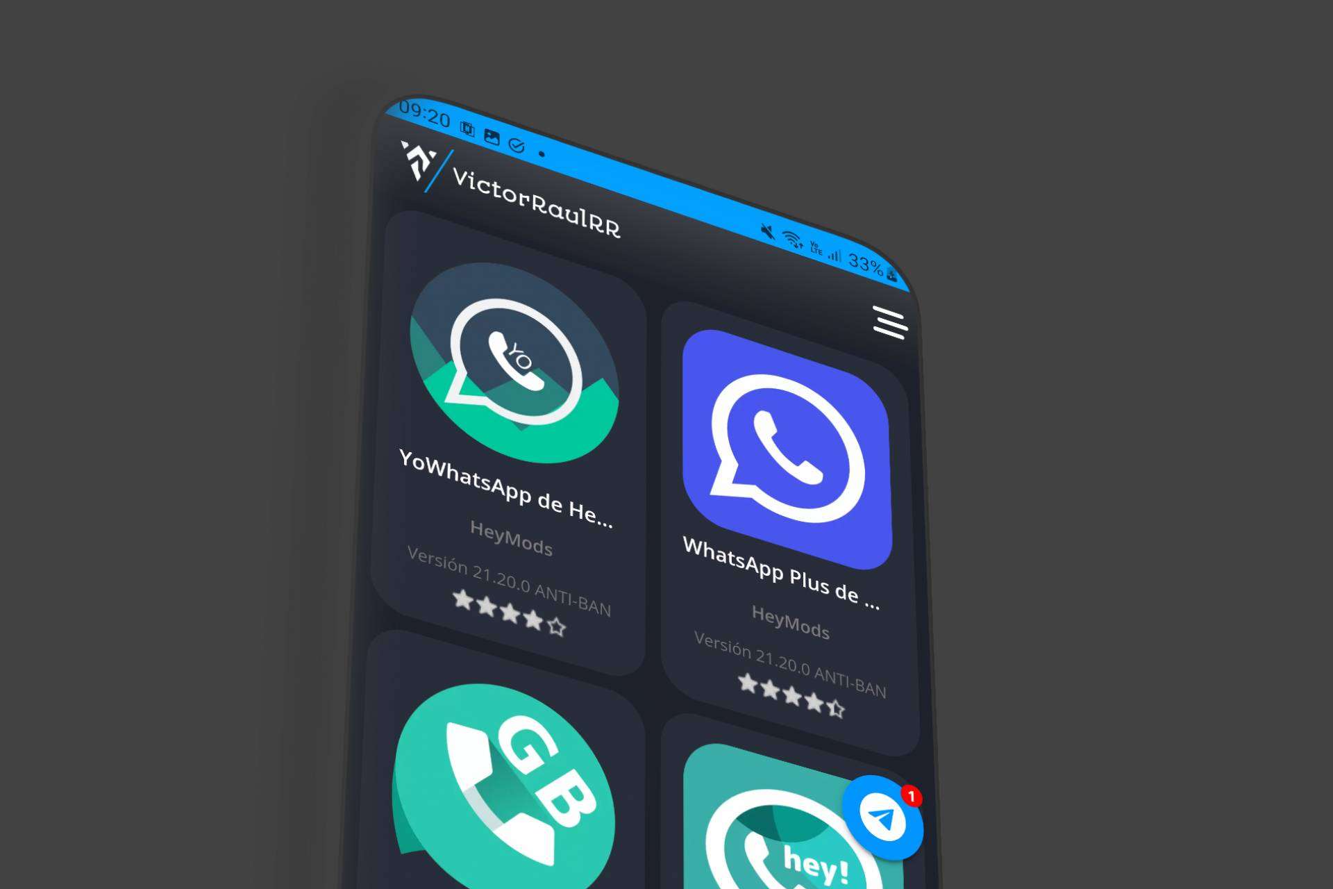 Descargar WhatsApp Plus y GBWhatsApp a través de  VictorRaulRR Apps