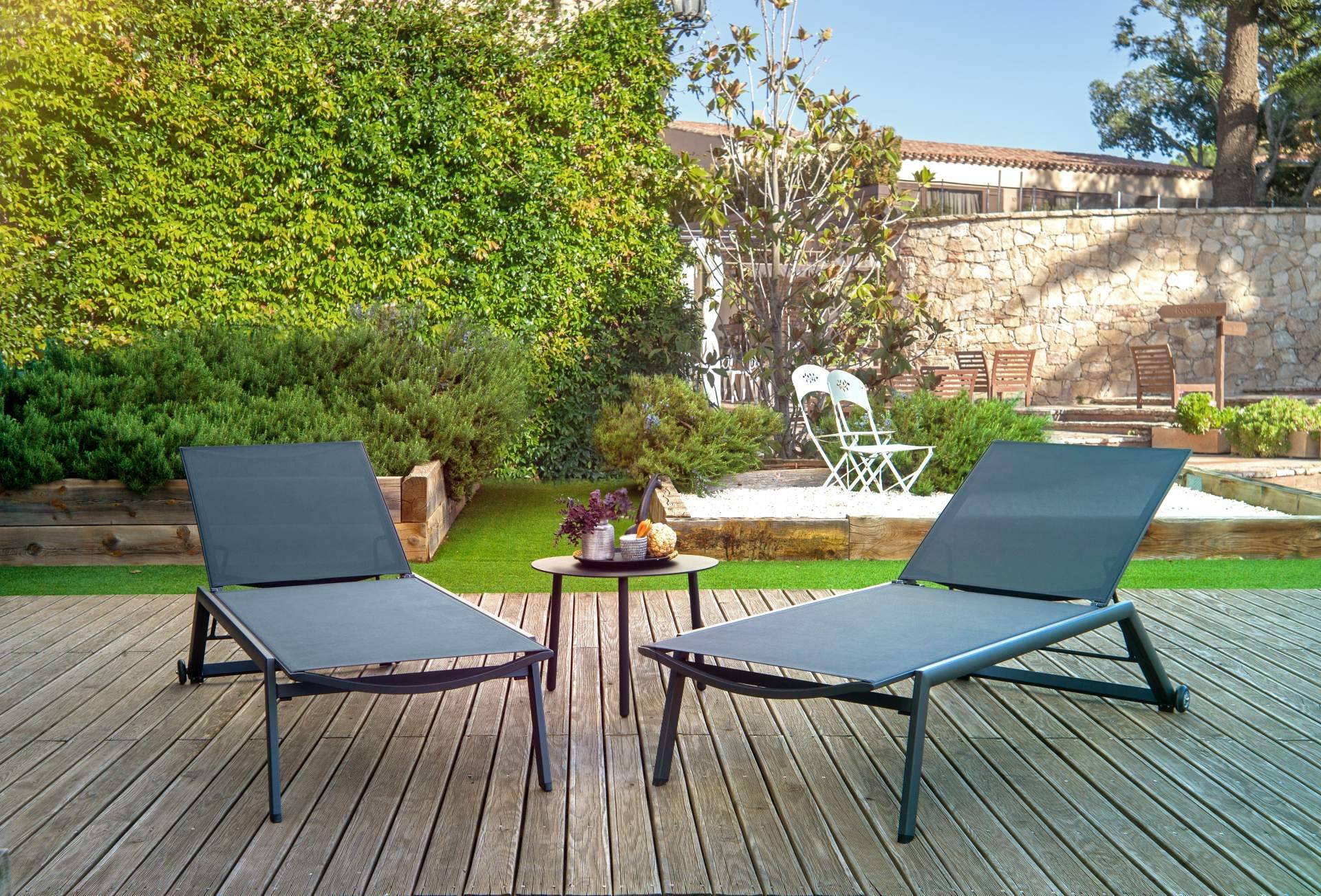 Las tumbonas de jardín de la firma Muebles Exterior