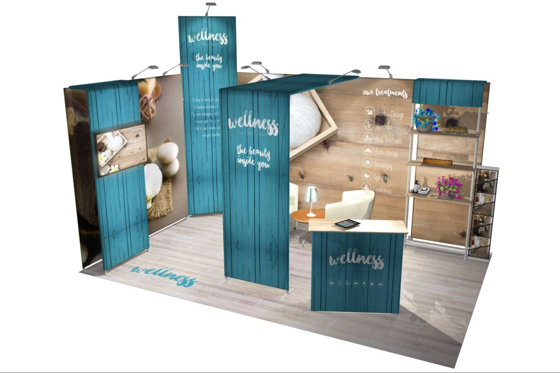 El renting para un stand portátil con Olika
