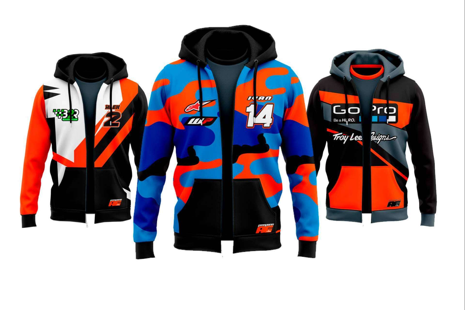ADHESIVOSEMBARRADOS dispone de sudaderas personalizadas para todos los deportes