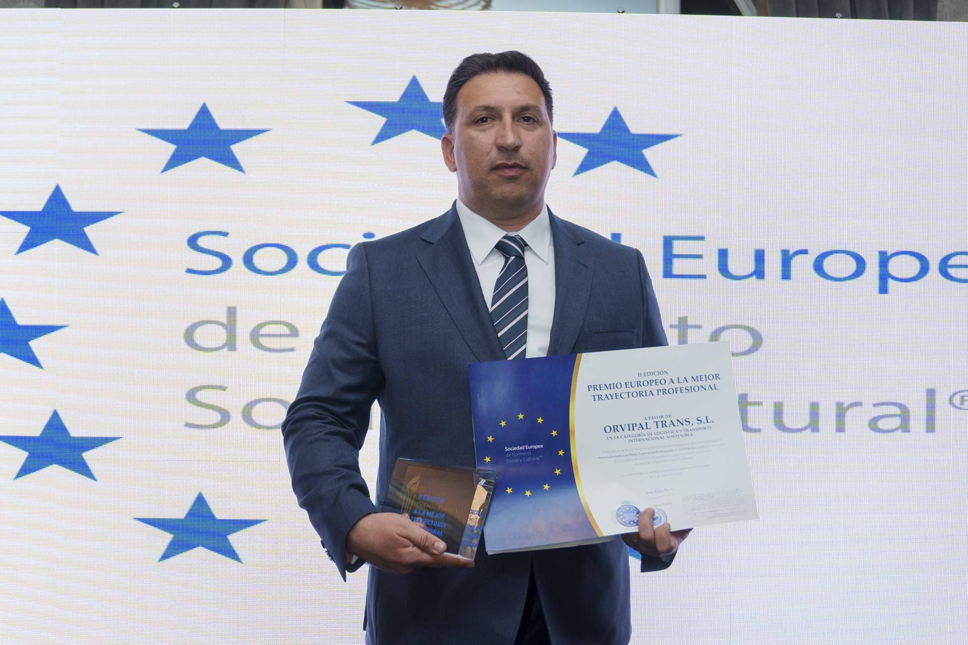 Orvipal, premiada en la II Edición del Premio Europeo a la Mejor Trayectoria Profesional
