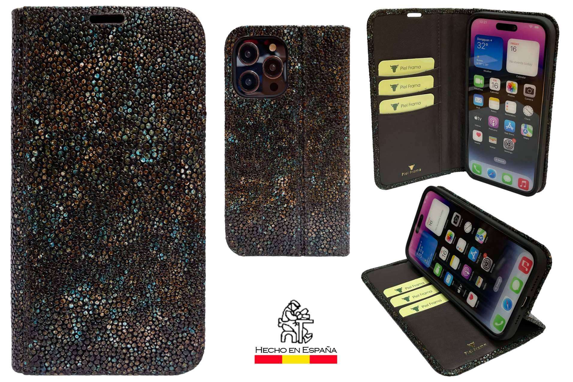 Fundas tipo libro para iPhone 14 Pro y iPhone 14 Pro Max en la colección verano 2023 de Piel Frama