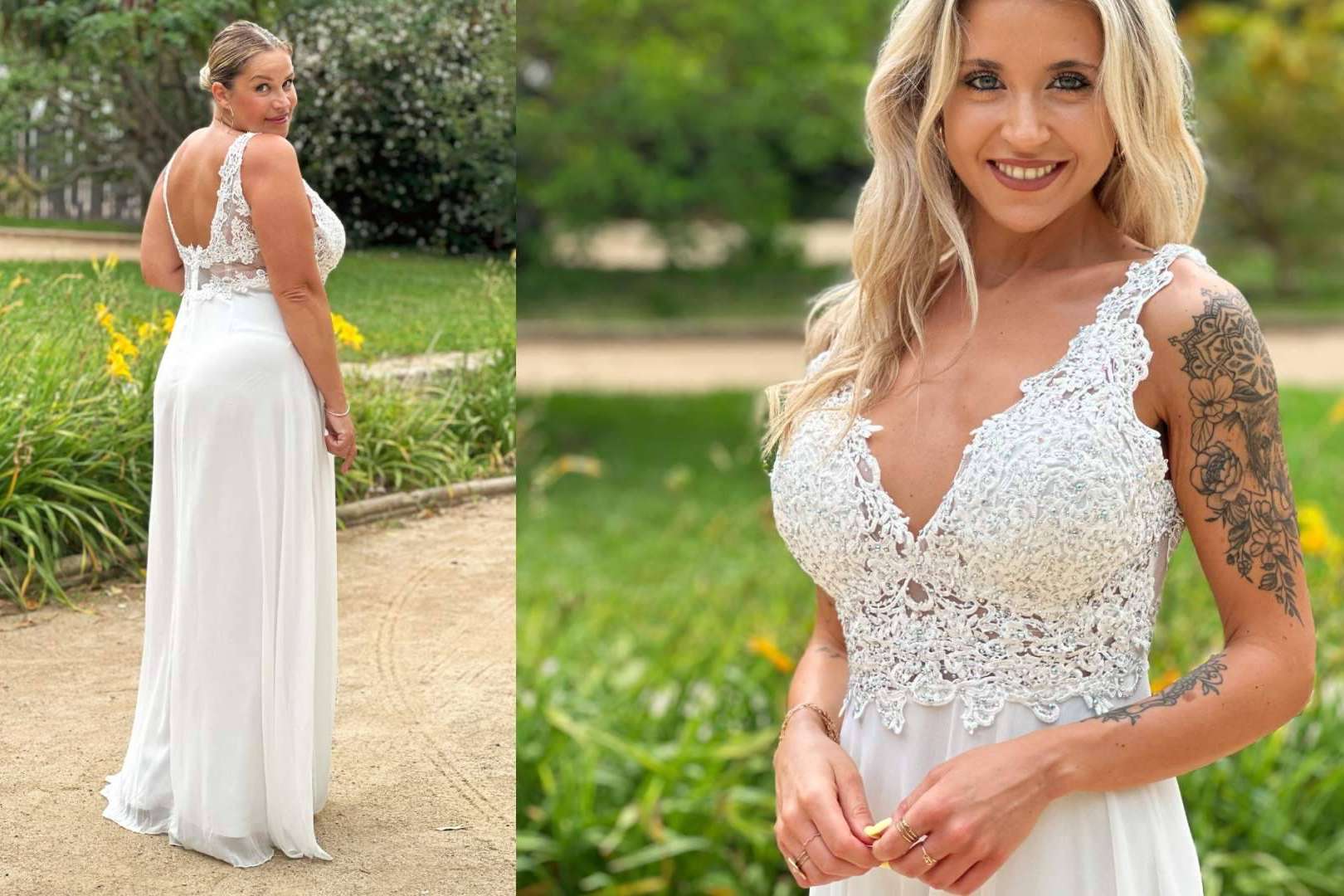 Vestidos Araya; el modelo más vendido en gala ahora disponible para novias, con tallas para todas