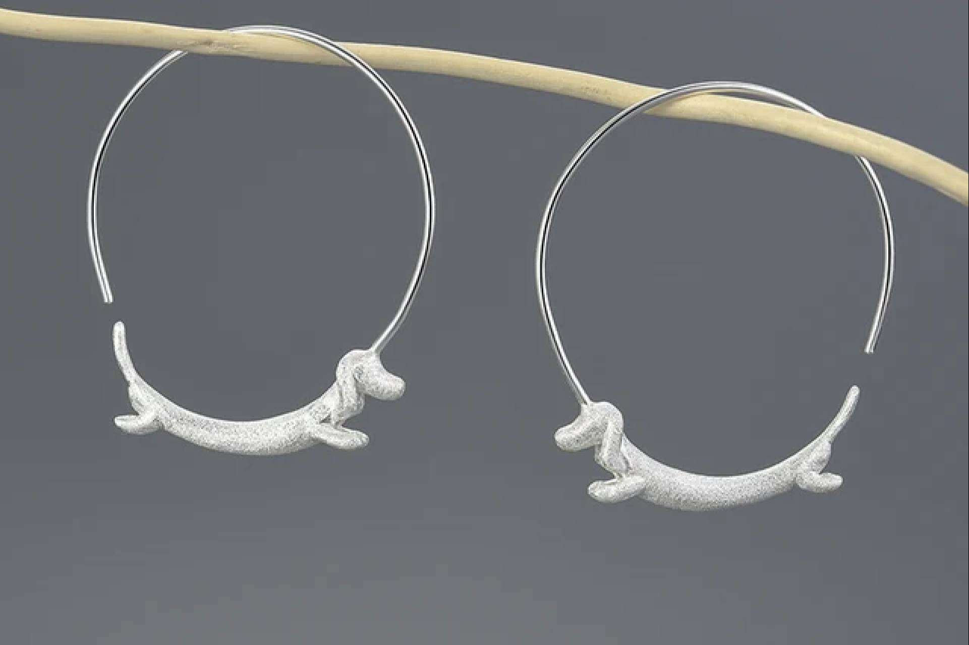 Pendientes artesanales de plata de Kitara