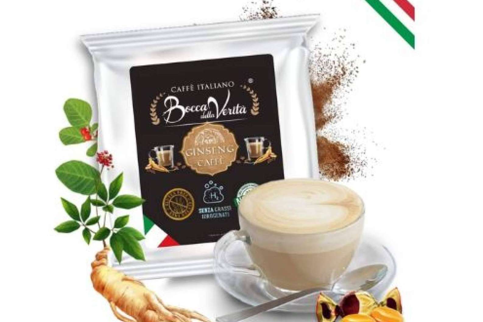 Calidad inigualable de café con ginseng, de la mano de Caffé Italiano Bocca Della Verita