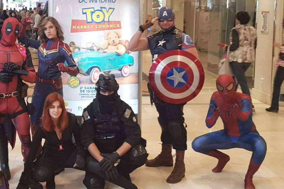 Superhéroes en el Mercado del Juguete de Madrid