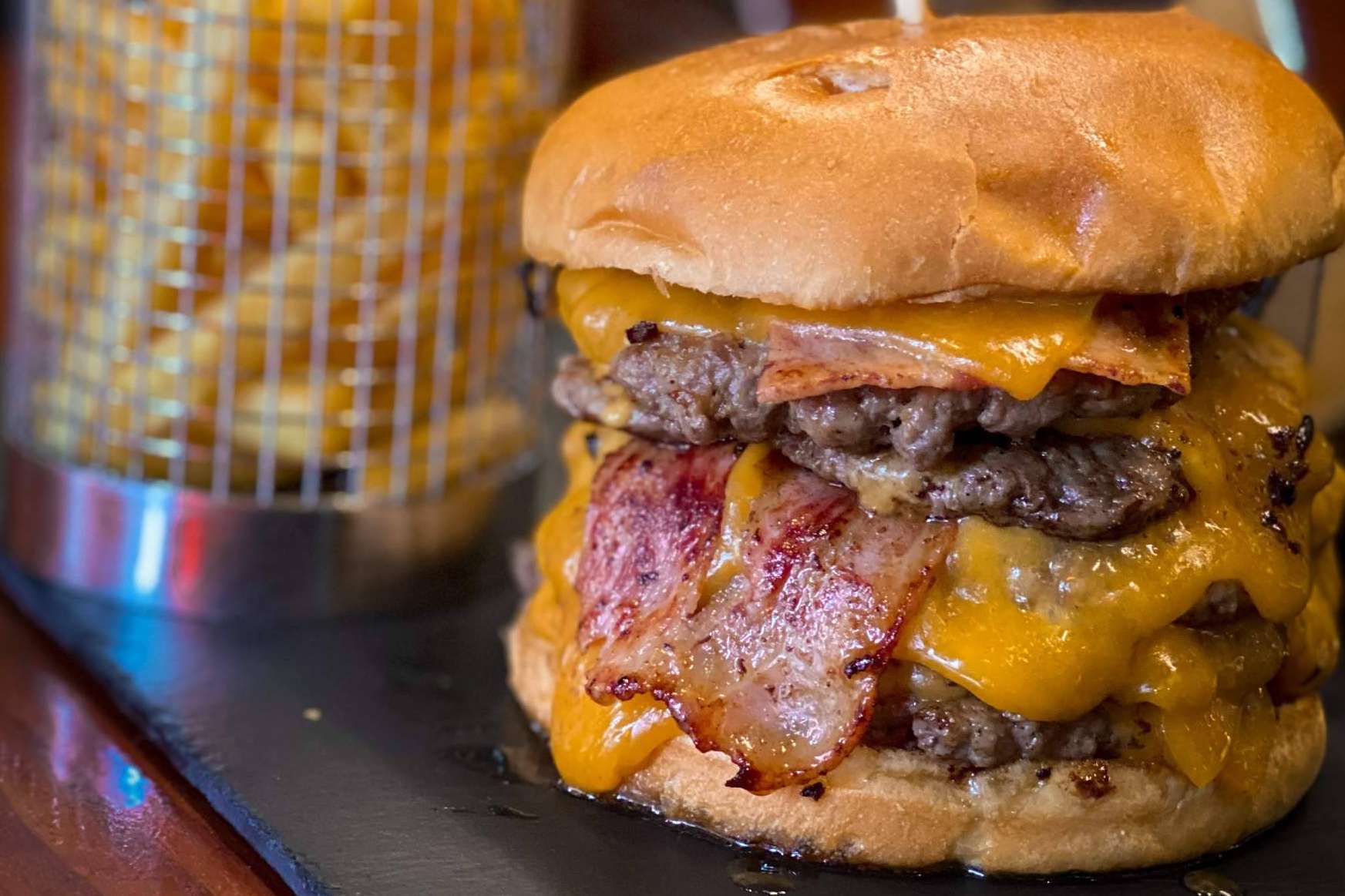 Smash burgers al estilo americano, en New York Crush