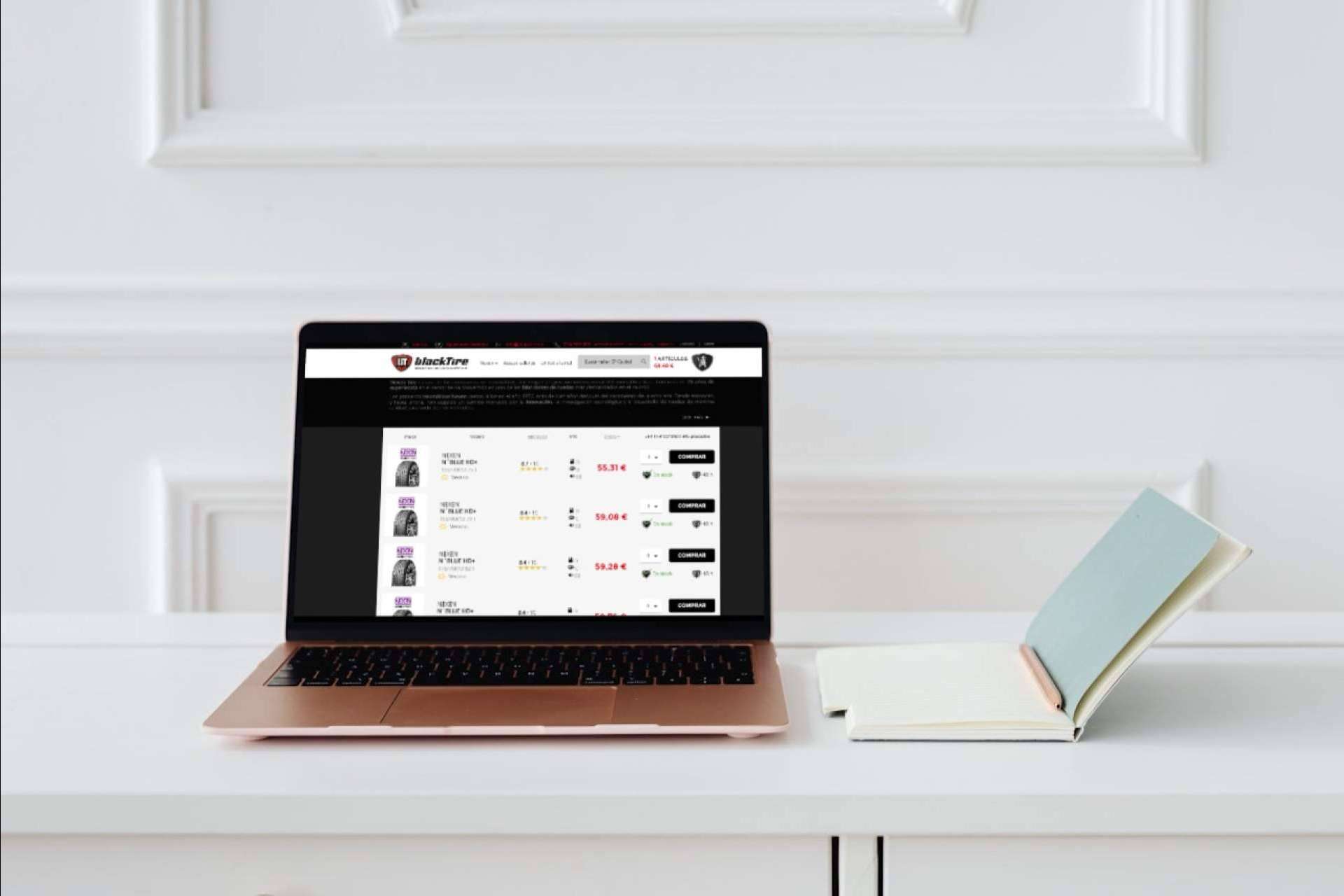 La red BlackTire permite comprar neumáticos online