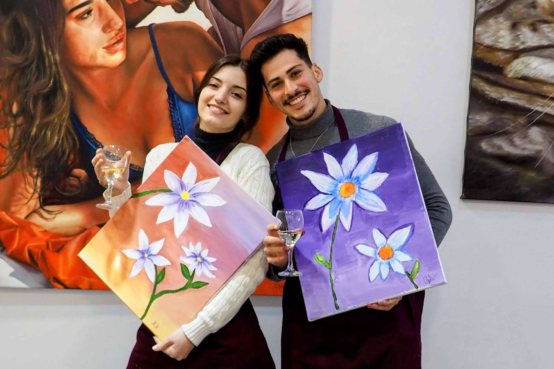 Vivir la mejor experiencia de vino y pintura en Barcelona