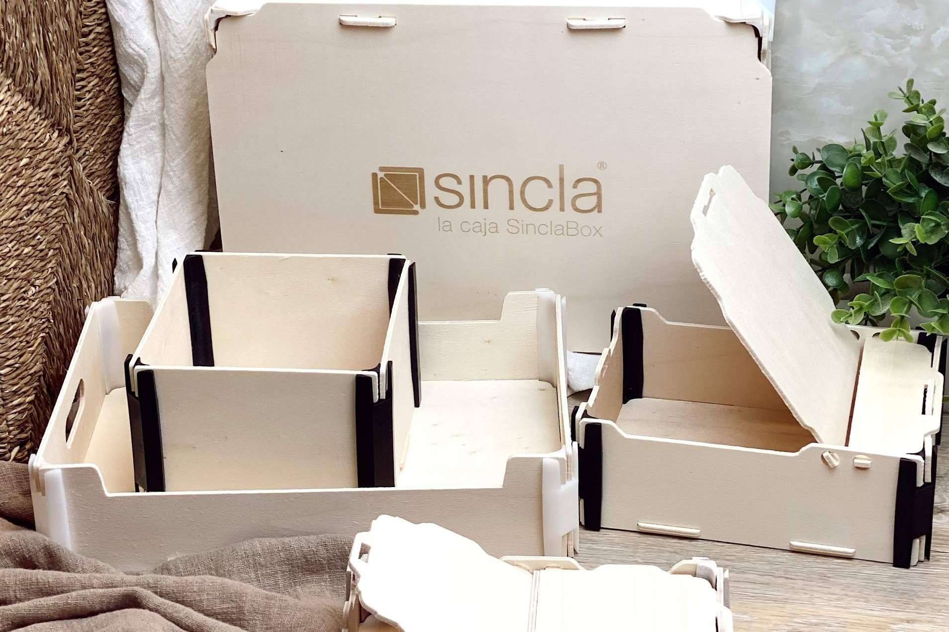 Sincla ofrece soluciones de embalaje ecológico con sus cajas de madera automontables y personalizadas