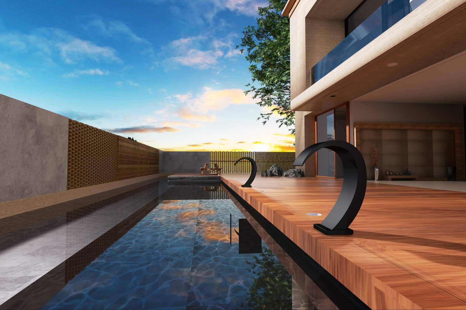 Grifería exterior de POOLIMEX; la Serie IGUAZU redefine la experiencia en spas y piscinas