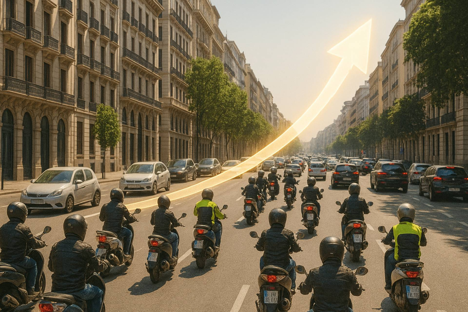 Crece el uso de la moto en entornos urbanos como respuesta al alza del coste de vida en España