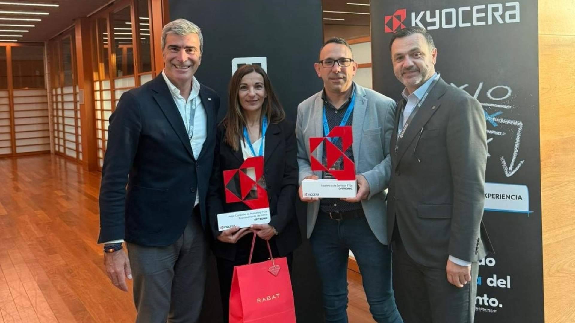 Ofitronic refuerza su liderazgo tras recibir dos premios de Kyocera Document Solutions España
